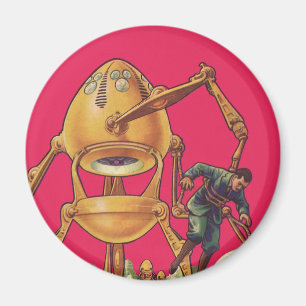 Imán Robot Alien de Ciencia Ficción Antiguo Captura Hom