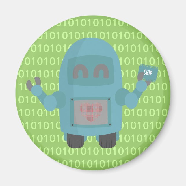 Imán Robot Ama Chips de Computadora (Frente)