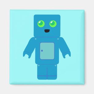 Imán Robot azul
