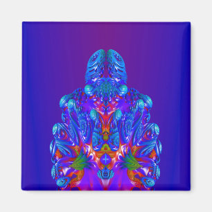 Imán Robot azul abstracto