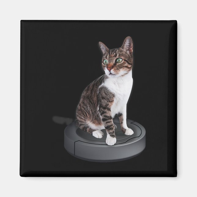 Imán Robot Cat Vacuum Cleaner Feline Animal Cute Cat (Frente)