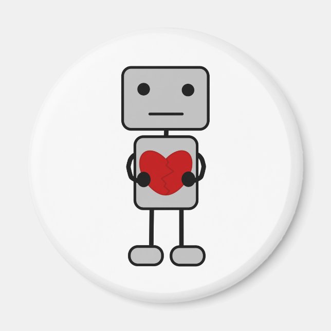 Imán Robot con corazón (Frente)