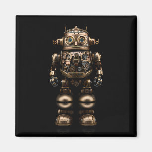 Imán Robot de estilo Steampunk mecánico pequeño