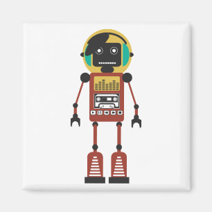 Imán Robot de radio retro