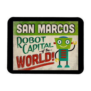 Imán Robot de San Marcos California - Vintage divertido