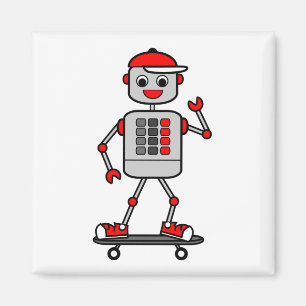 Imán Robot del muchacho del dibujo animado en el