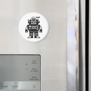 Imán Robot Inspirado en el Retro de Mitad de Siglo