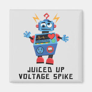 Imán Robot sufriendo una subida de voltaje apreciada