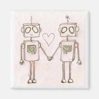 Imán "Robots en el amor"