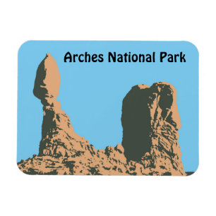 Imán Roca balanceada en el Parque Nacional Arches - Uta