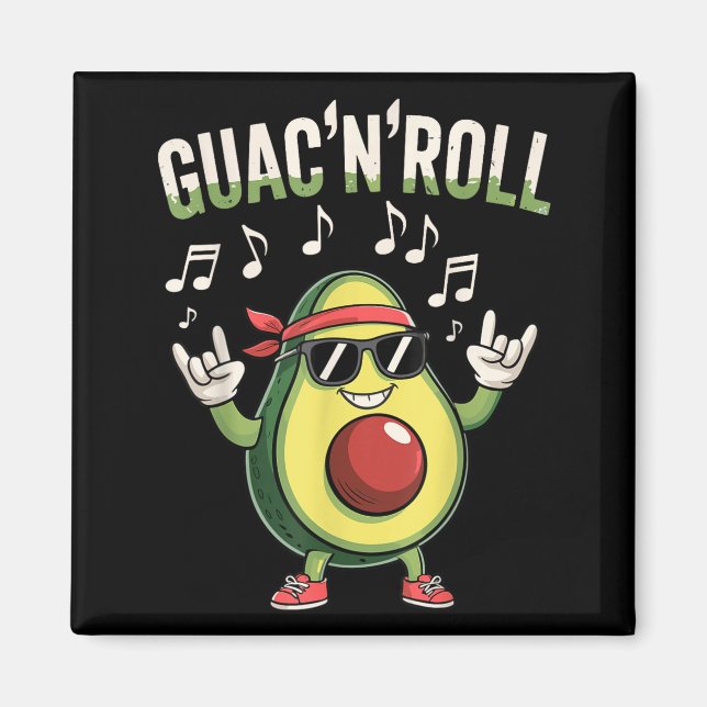 Imán Roca de aguacate Guac'n'roll  (Frente)