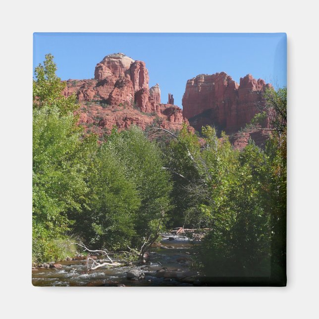 Imán Roca de la Catedral y arroyo en Sedona Arizona (Frente)