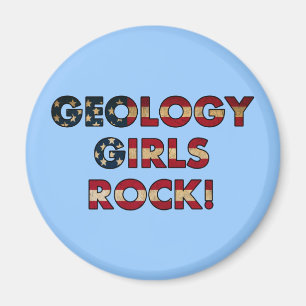 Imán ¡Roca de los chicas de la geología! (Bandera de