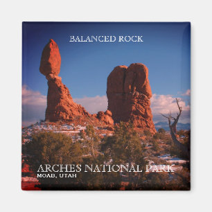 Imán Roca equilibrada, arcos parque nacional, Moab,