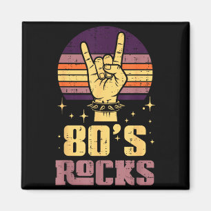 Imán Rocanrolero de los 80s Mano de Rockero Vintage Mús
