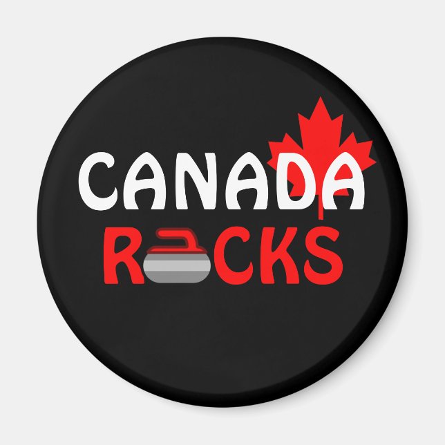 Imán Rocas de Canadá - Curling (Frente)