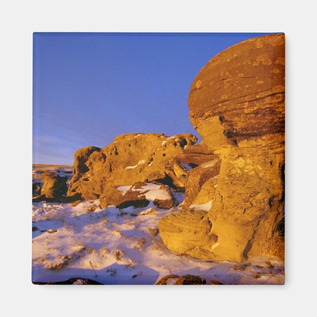 Imán Rocas de Jerusalén en invierno cerca de Sweetgrass (Frente)