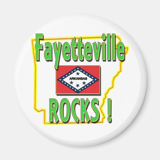 Imán ¡Rocas Fayetteville! (verde) (Frente)