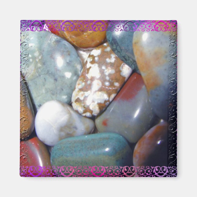 Imán Rocas pulidas de mamá #1 (Frente)