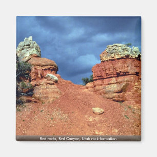 Imán Rocas rojas, barranco rojo, formación de roca de
