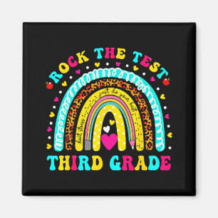 Imán Rock arcoiris Día de prueba Tercer Grado Día de Pr