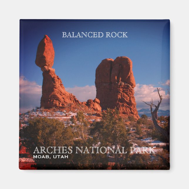 Imán Rock balanceado, Parque Nacional Arches, Moab, Uta (Frente)