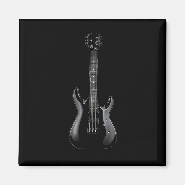 Imán Rock Banda Y Guitarra Para Hombres Banda Tee 10 (Frente)