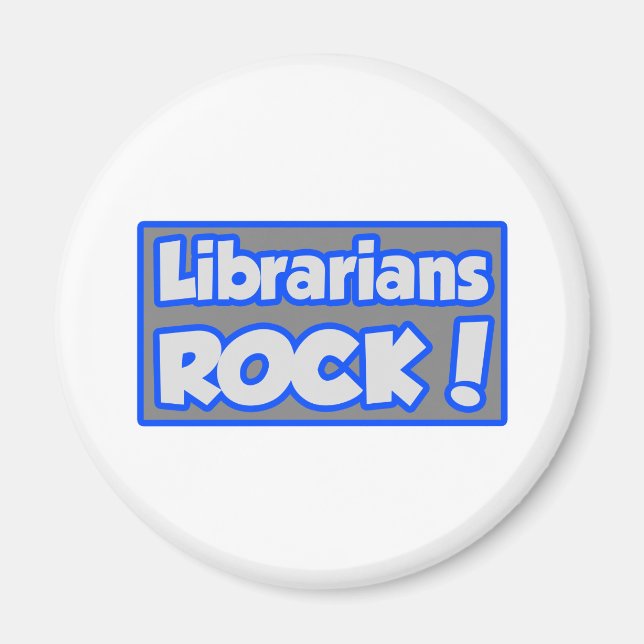 Imán ¡Rock bibliotecario! (Frente)