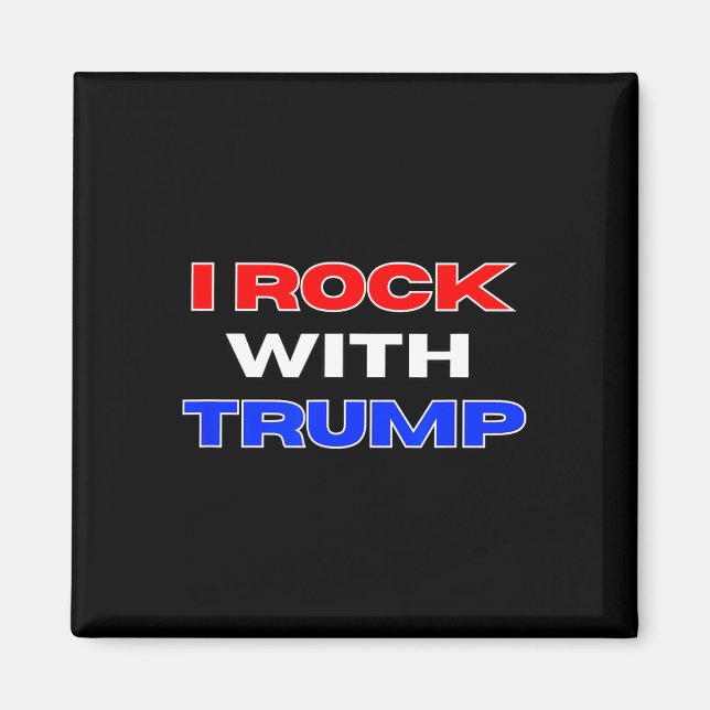 Imán Rock con Trump (Frente)