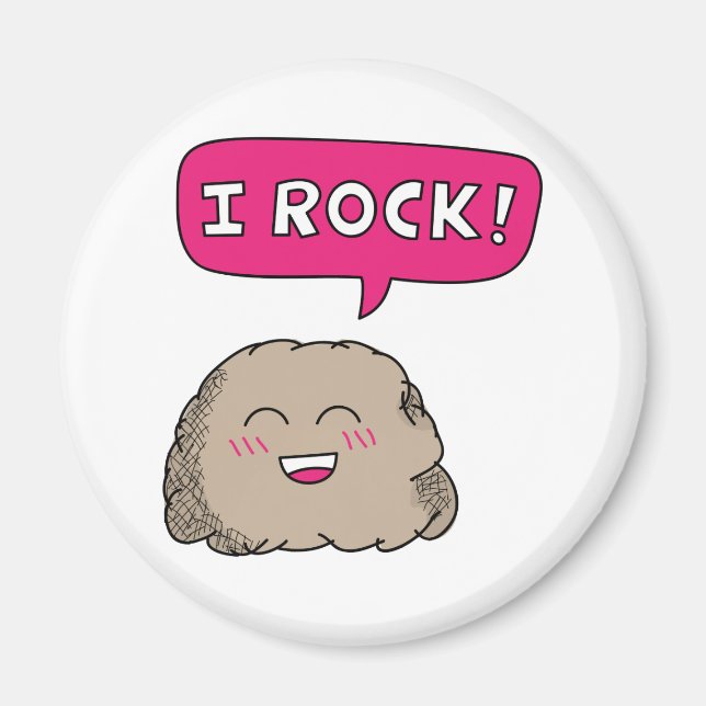 Imán Rock, humor de rock Personalizado lindo (Frente)