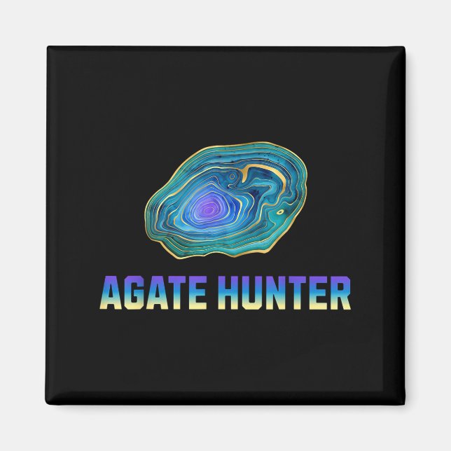 Imán Rock Hunting Rock Collector Agate Geology Agate Hu (Frente)