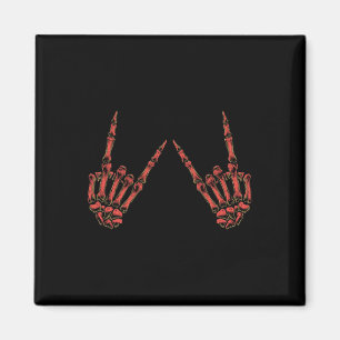Imán Rock On Rock And Roll Skeleton Hands - Por Concier