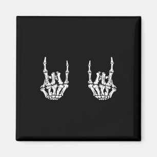 Imán Rock On Rock Star Skeleton Hands Rocker Funny Hall