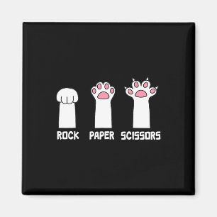 Imán Rock Paper Scissors Cat Paws Game Cuw Funny C
