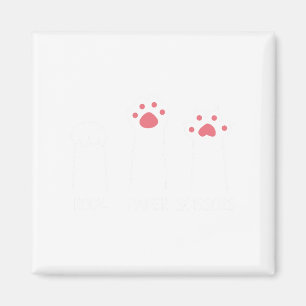 Imán Rock Paper Scissors Hand Game Meme Animal Paw Cat