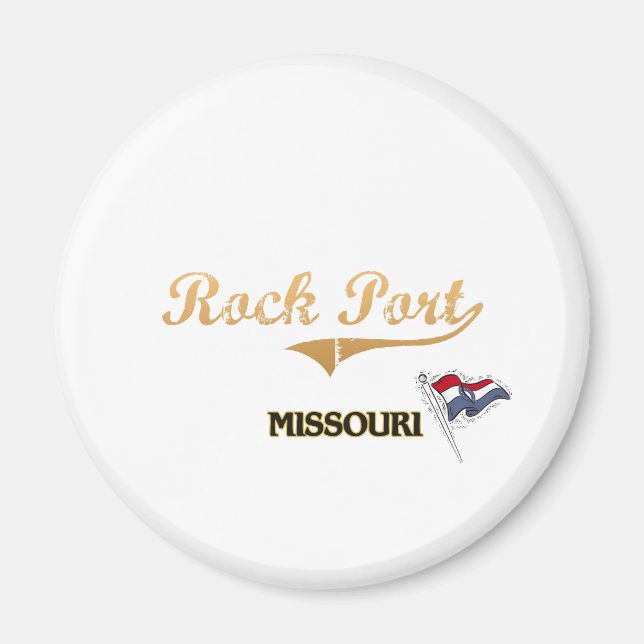 Imán Rock Port Missouri City (Frente)