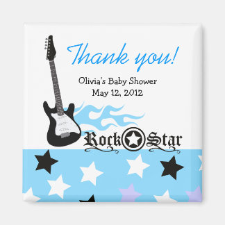 Imán ROCK STAR Blue Baby Shower Favnet