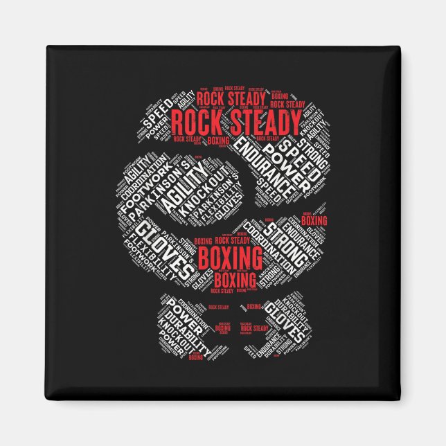 Imán Rock Steady Boxing Glove Parkinsons (Frente)