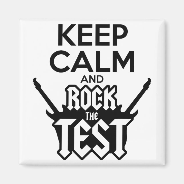Imán Rock The Test Day Teacher Testing Idea School (Frente)