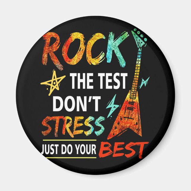 Imán Rock The Test No Stress Test Day Testing (Frente)