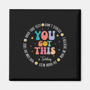 Imán Rock The Test Teacher Testing Day Motivational Tes