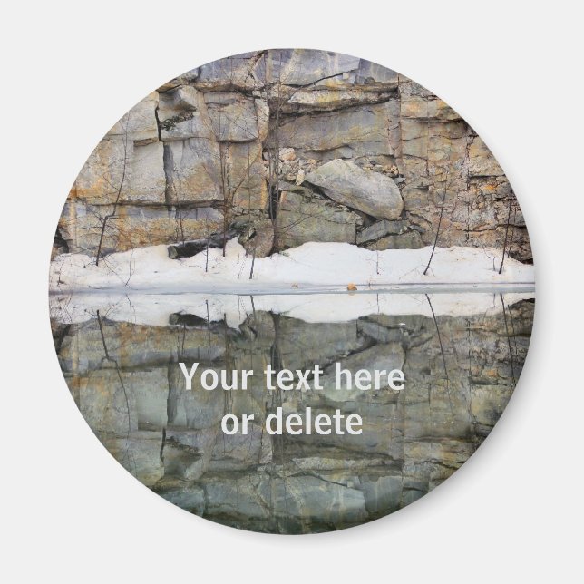 Imán Rock Wall Reflections #2 Nature Personalized (Frente)