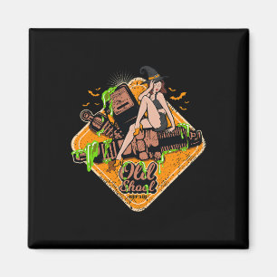 Imán Rockabilly Pin-up Chica Witch Rock Halloween