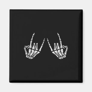 Imán Rocker Skeleton Hand Rock On Costume Funny Hallowe