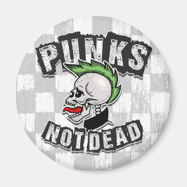 Imán Rockero de Punk Mohawk sin cráneo muerto