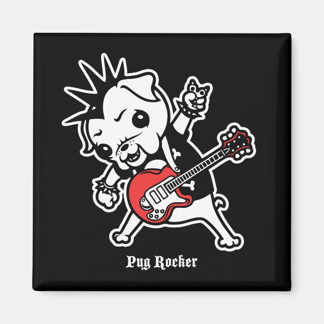 Imán Rockero Pug (Frente)