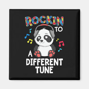 Imán Rockin' A Otra Tune Panda Autism Awareness