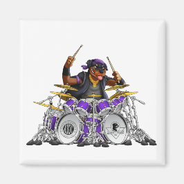 Imán Rockin' Rottie Drummer