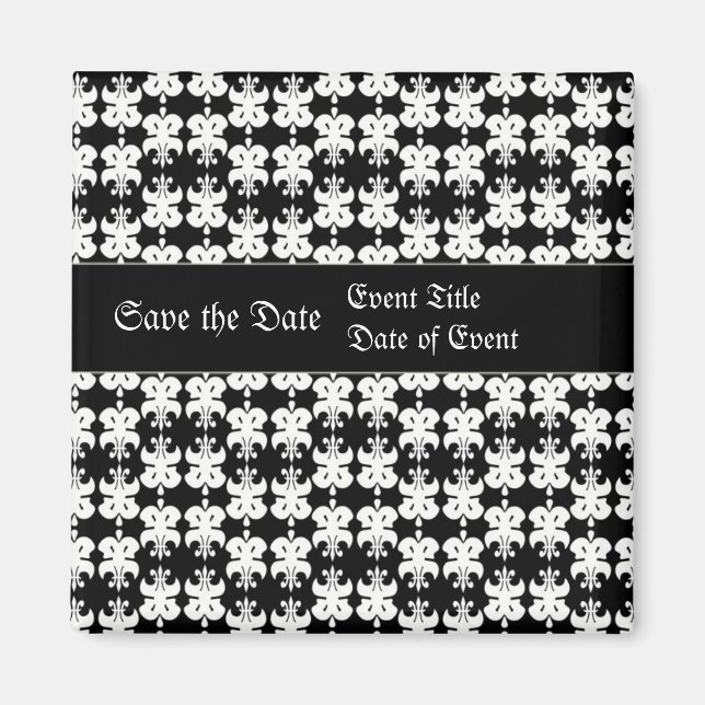 Imán Rockin Save the Date (Frente)