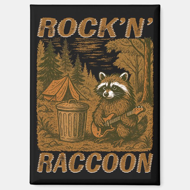 Imán Rock'n’ Raccoon (Anverso)